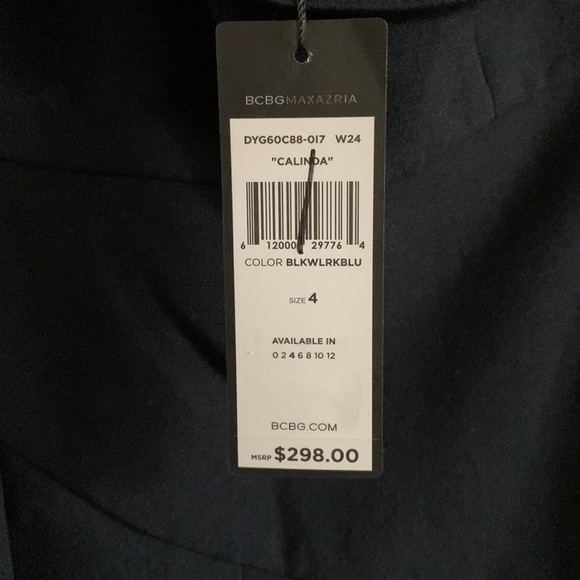 BCBG black and blue ruffle one shoulder mini - Picture 3 of 4